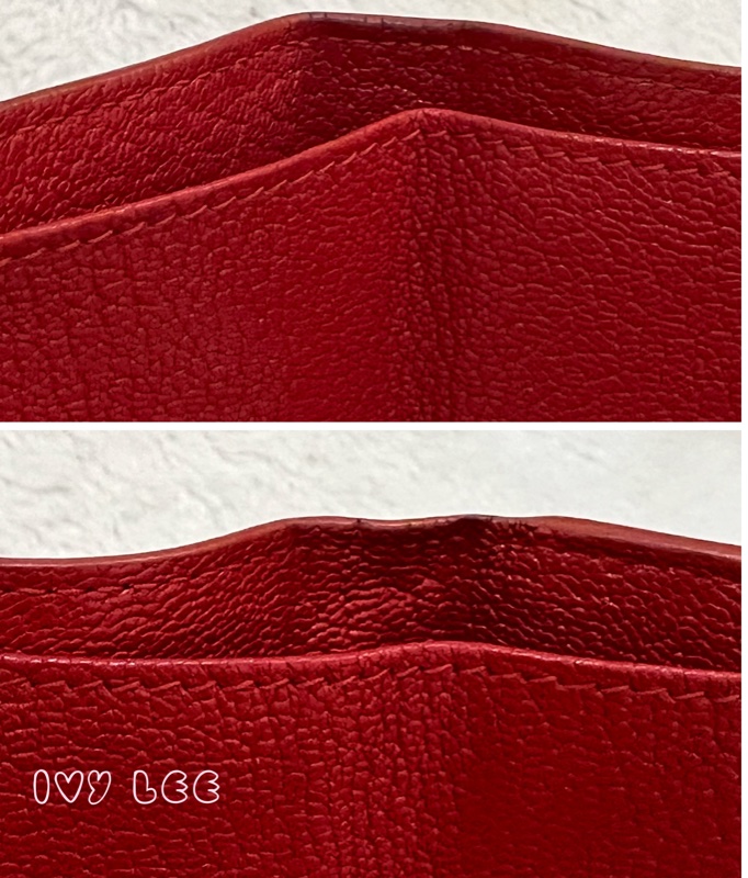 Miu Miu Madras Love 三折短夾 黑 造型紅愛心 正品 二手精品-15