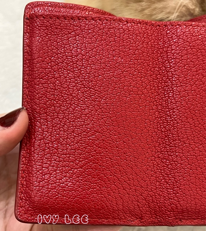 Miu Miu Madras Love 三折短夾 黑 造型紅愛心 正品 二手精品-23
