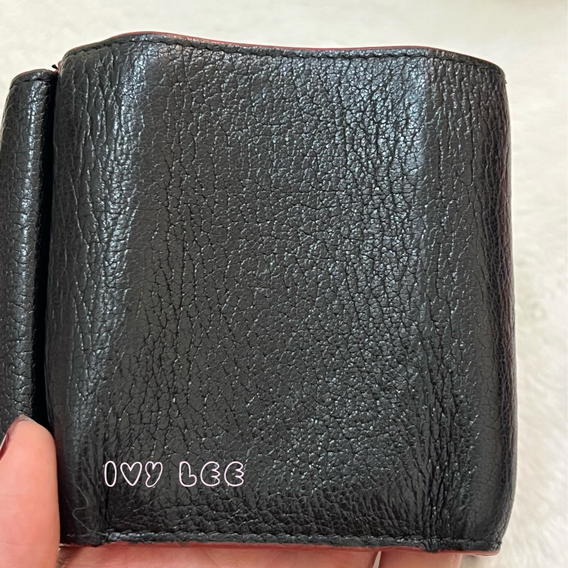 Miu Miu Madras Love 三折短夾 黑 造型紅愛心 正品 二手精品-27