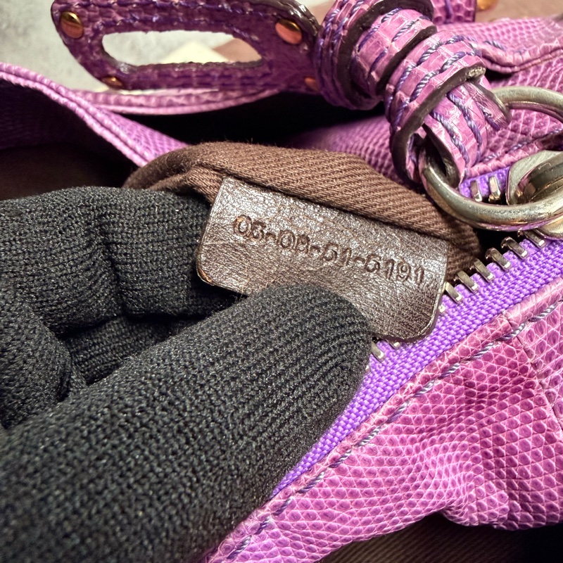 Chloé Paddington(鎖頭包)紫色蜥蜴皮-14