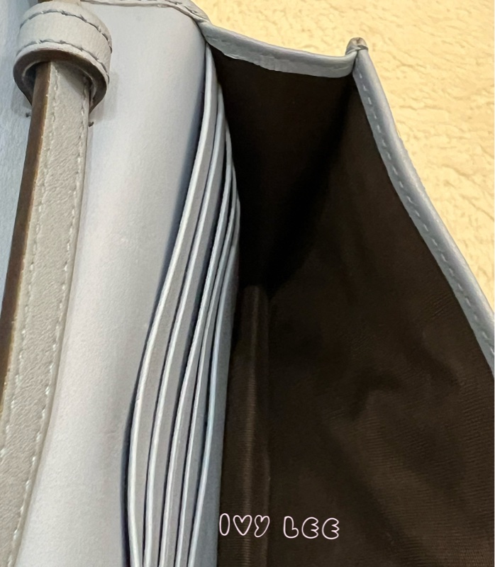 GUCCI 古馳 466507 經典Guccissima系列雙G壓紋LOGO牛皮肩背 水藍 斜背包 正品 二手精品-5