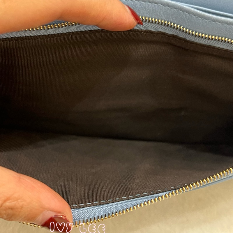 GUCCI 古馳 466507 經典Guccissima系列雙G壓紋LOGO牛皮肩背 水藍 斜背包 正品 二手精品-7