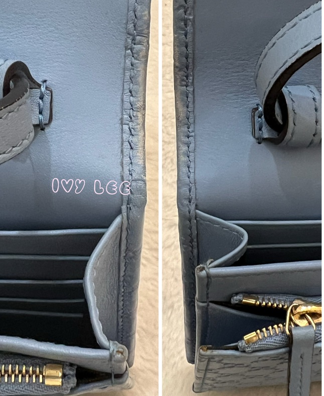 GUCCI 古馳 466507 經典Guccissima系列雙G壓紋LOGO牛皮肩背 水藍 斜背包 正品 二手精品-16