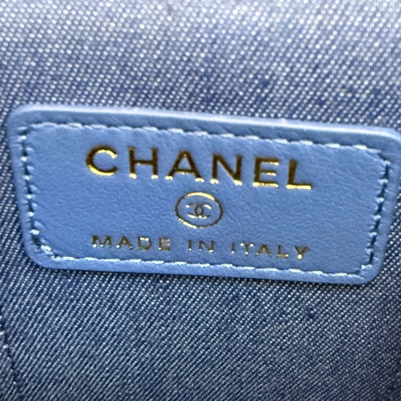 【97新 ✨ 全網最甜價!】Chanel香奈兒 丹寧 牛仔布 金球小盒子 化妝盒包 鏈條包(下單前先詢問庫存❗️)-10