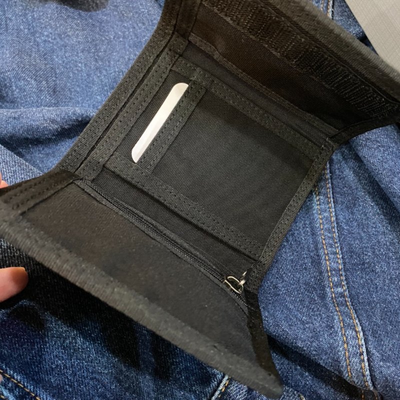 ⏰限時特賣價🌺Balenciaga 507481 經典Explorer Logo 尼龍3折短夾 黑色-3