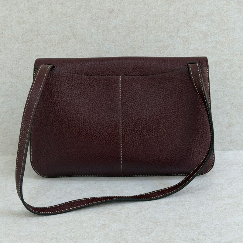 🌈Hermes❤️Halzan 31❤️波爾多酒紅銀扣🌟98新🌈TC皮🌟halzan31🌟halzan🌟愛馬仕🌟-9