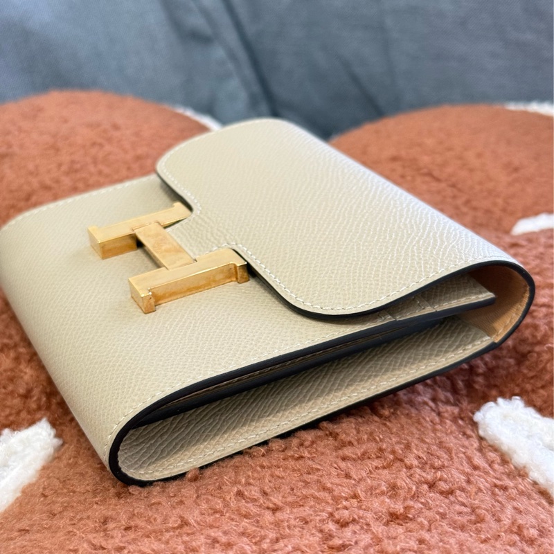 愛馬仕康康短夾 奶油白🧁-3
