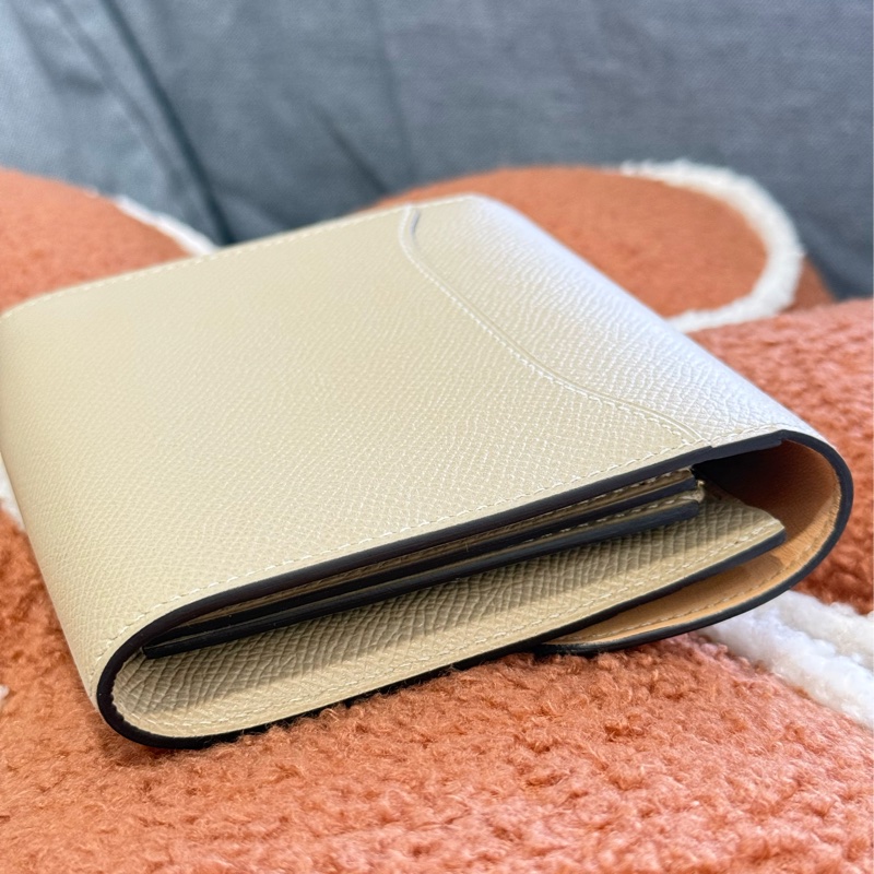 愛馬仕康康短夾 奶油白🧁-4