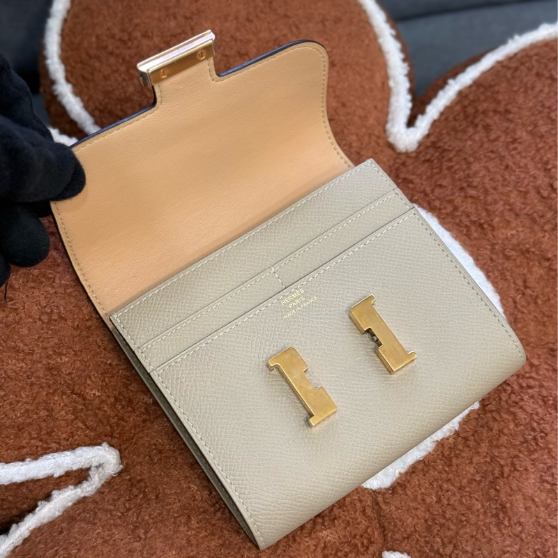 愛馬仕康康短夾 奶油白🧁-5