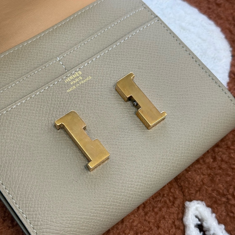 愛馬仕康康短夾 奶油白🧁-7