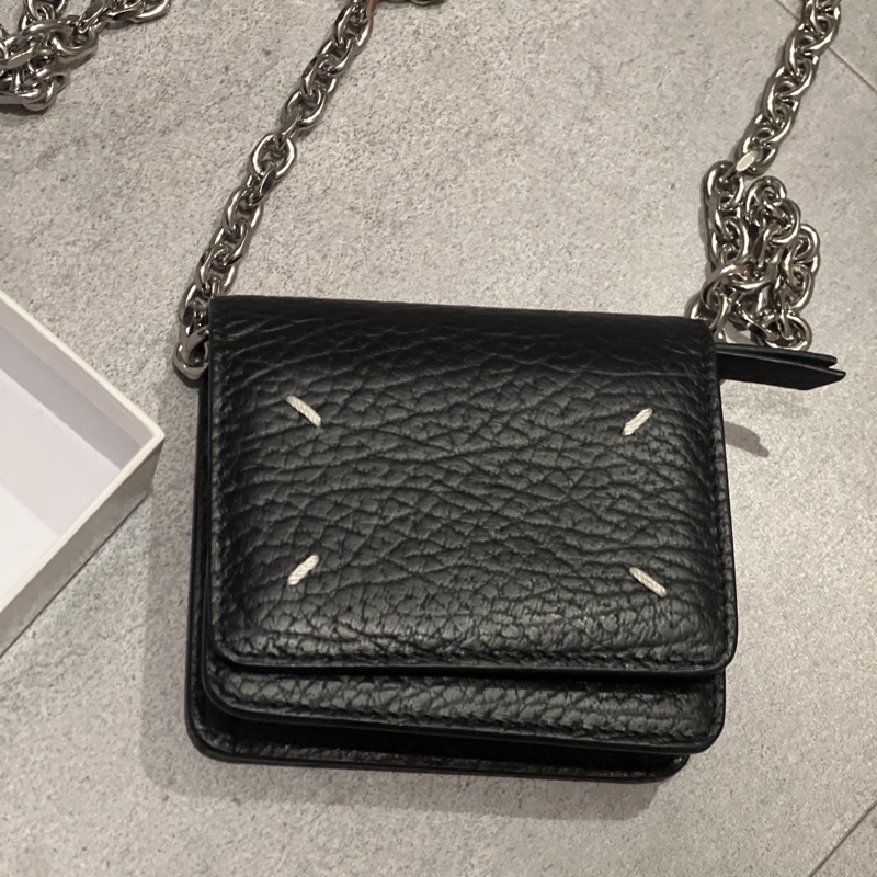 極新Maison Margiela Mini 黑色皮革鍊包-2