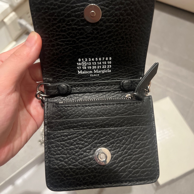 極新Maison Margiela Mini 黑色皮革鍊包-4