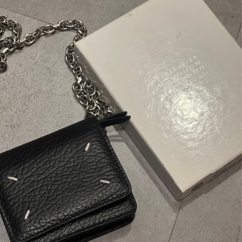 極新Maison Margiela Mini 黑色皮革鍊包-7