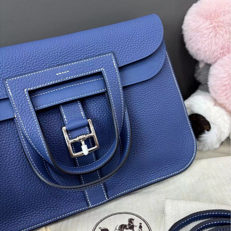🌈Hermes💙Halzan 31💙藍色銀扣🌟99.8新閑置🌈TC皮🌟halzan31🌟halzan🌟愛馬仕🌟-1