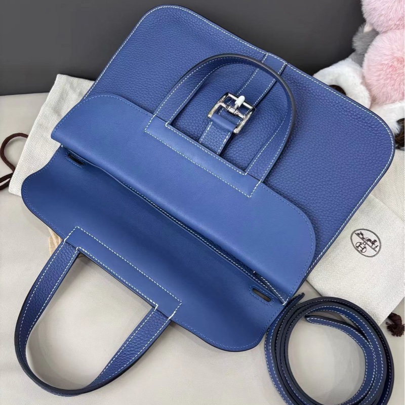 🌈Hermes💙Halzan 31💙藍色銀扣🌟99.8新閑置🌈TC皮🌟halzan31🌟halzan🌟愛馬仕🌟-2