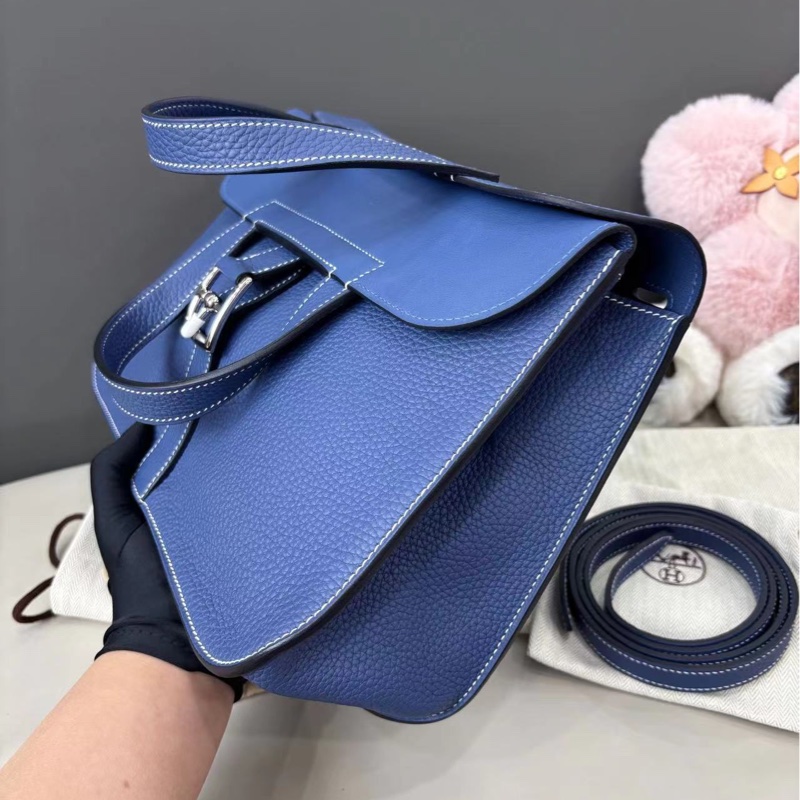 🌈Hermes💙Halzan 31💙藍色銀扣🌟99.8新閑置🌈TC皮🌟halzan31🌟halzan🌟愛馬仕🌟-4