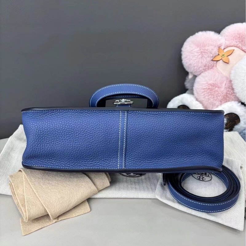 🌈Hermes💙Halzan 31💙藍色銀扣🌟99.8新閑置🌈TC皮🌟halzan31🌟halzan🌟愛馬仕🌟-7