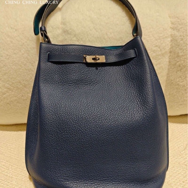 🌈Hermes💙So Kelly 26💙2Z午夜藍銀扣🌈98新🌟絕版少有款🌟sokelly🌟sokelly26🌟Kelly🌟愛馬仕🌟-0