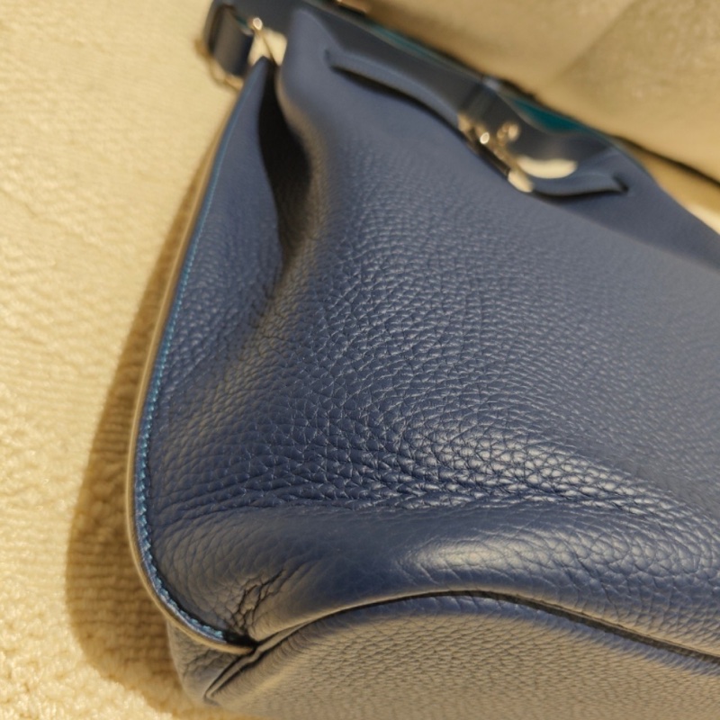 🌈Hermes💙So Kelly 26💙2Z午夜藍銀扣🌈98新🌟絕版少有款🌟sokelly🌟sokelly26🌟Kelly🌟愛馬仕🌟-6