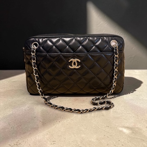 🍒CHANEL Camera Bag 黑色羊皮相機包2F260318-1