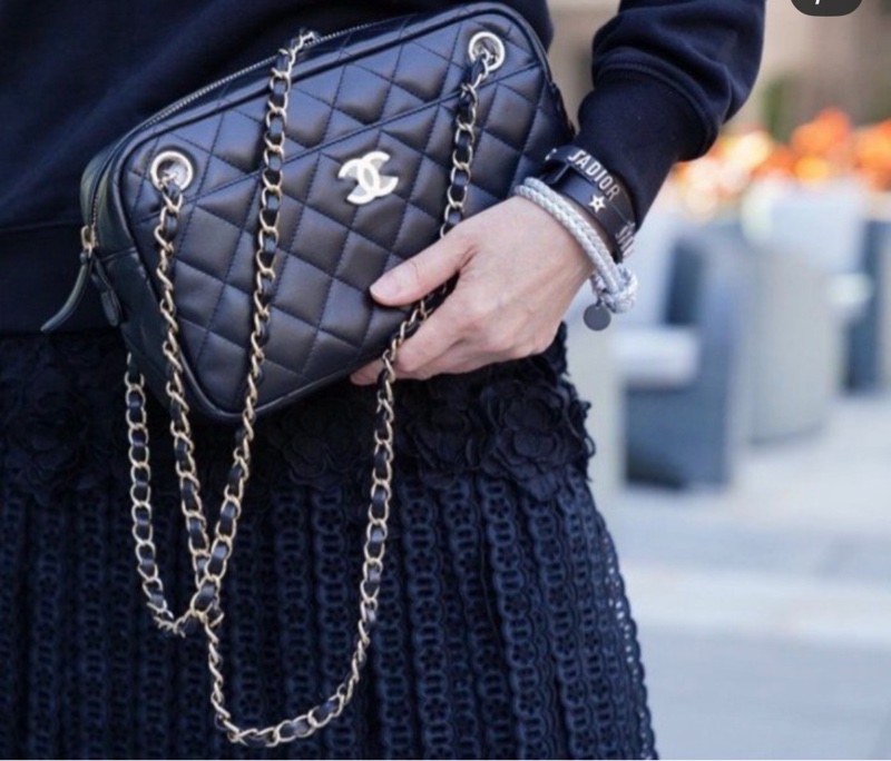 🍒CHANEL Camera Bag 黑色羊皮相機包2F260318-1-1