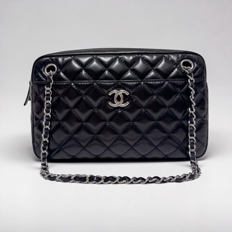 🍒CHANEL Camera Bag 黑色羊皮相機包2F260318-1-3