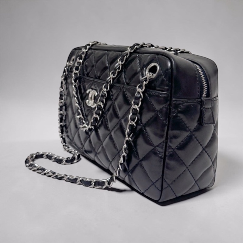 🍒CHANEL Camera Bag 黑色羊皮相機包2F260318-1-6