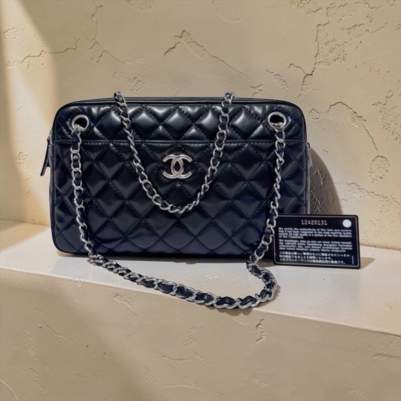 🍒CHANEL Camera Bag 黑色羊皮相機包2F260318-1-7