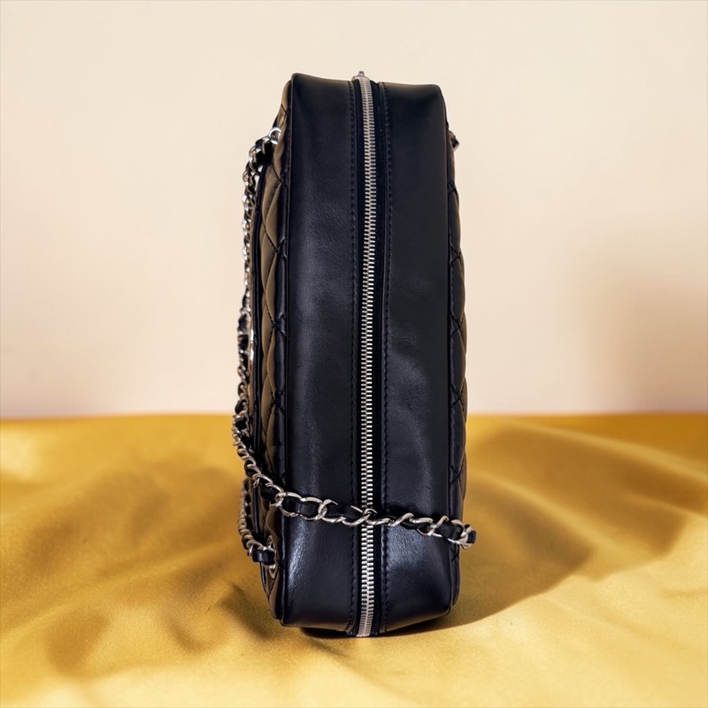 🍒CHANEL Camera Bag 黑色羊皮相機包2F260318-1-11