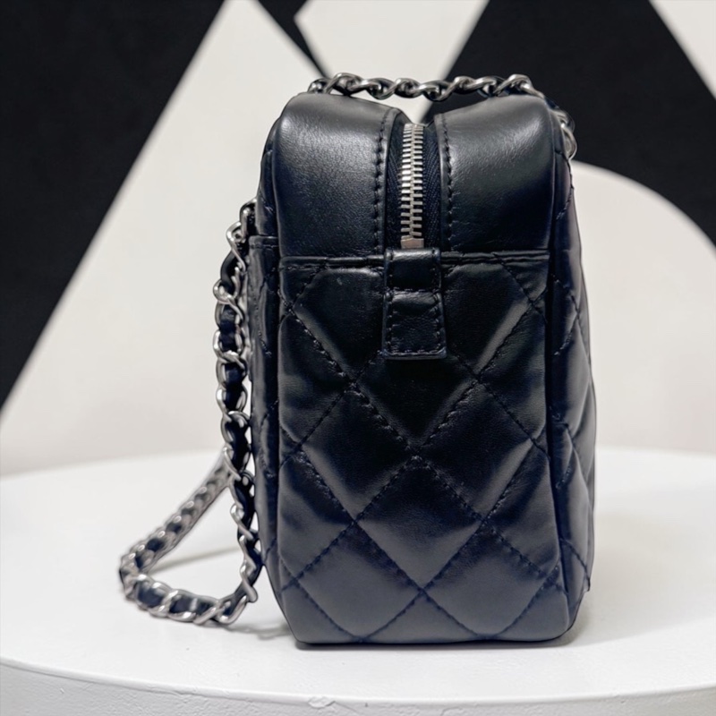 🍒CHANEL Camera Bag 黑色羊皮相機包2F260318-1-13