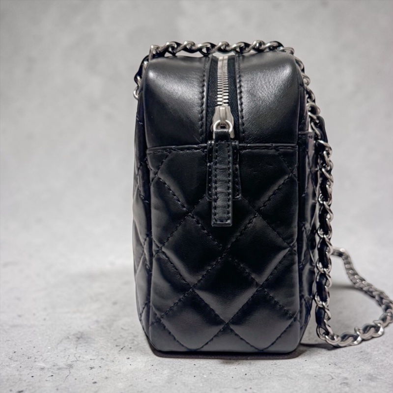 🍒CHANEL Camera Bag 黑色羊皮相機包2F260318-1-14