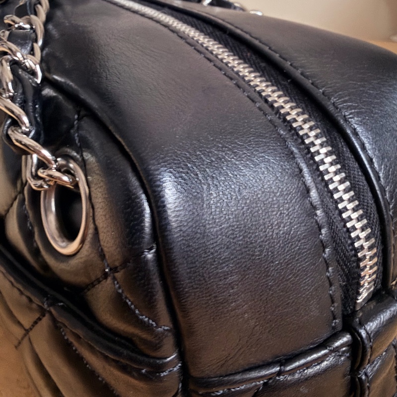 🍒CHANEL Camera Bag 黑色羊皮相機包2F260318-1-22