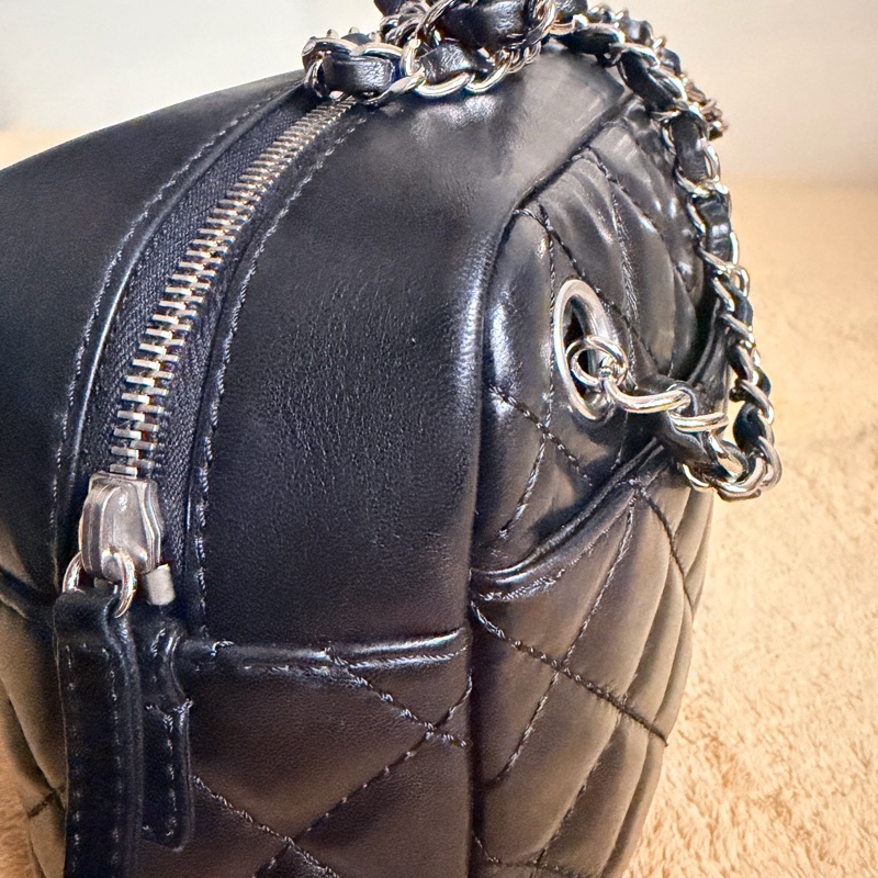 🍒CHANEL Camera Bag 黑色羊皮相機包2F260318-1-23