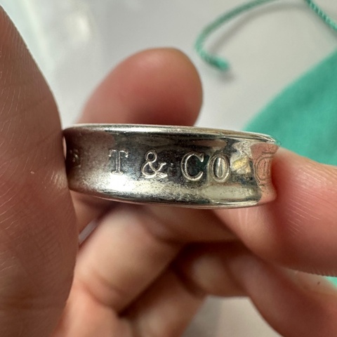Tiffany & co. 經典 1837 純銀 寬版 戒指