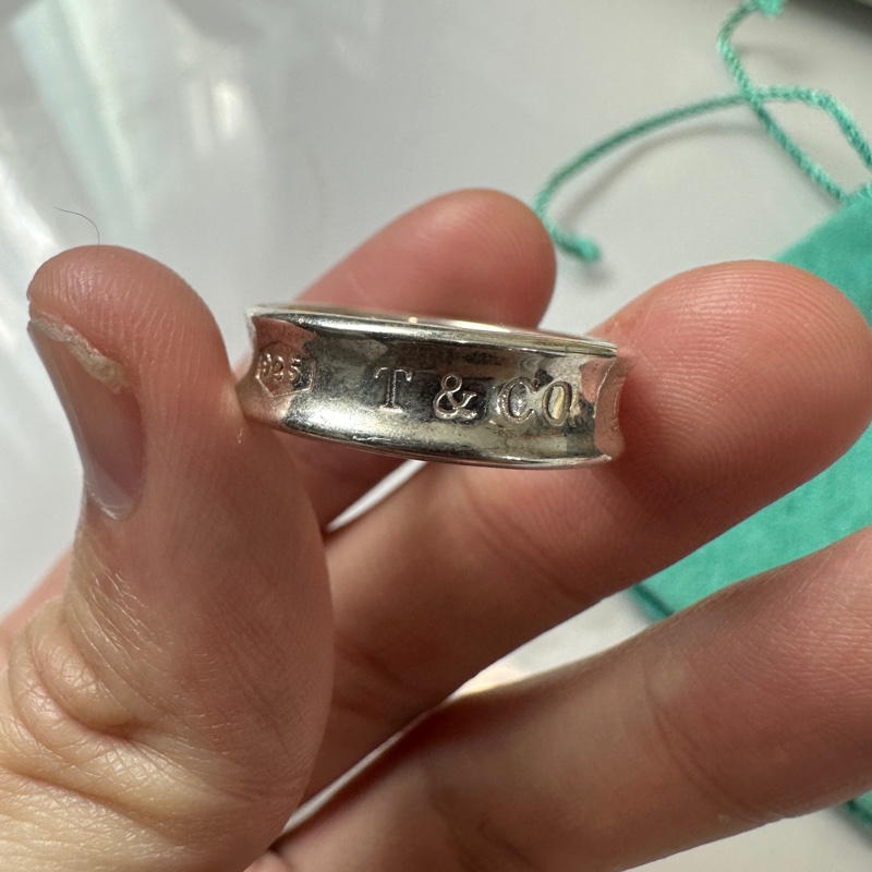 Tiffany & co. 經典 1837 純銀 寬版 戒指-1