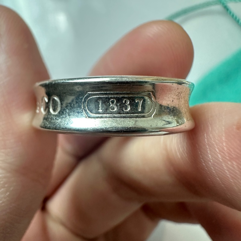 Tiffany & co. 經典 1837 純銀 寬版 戒指-3