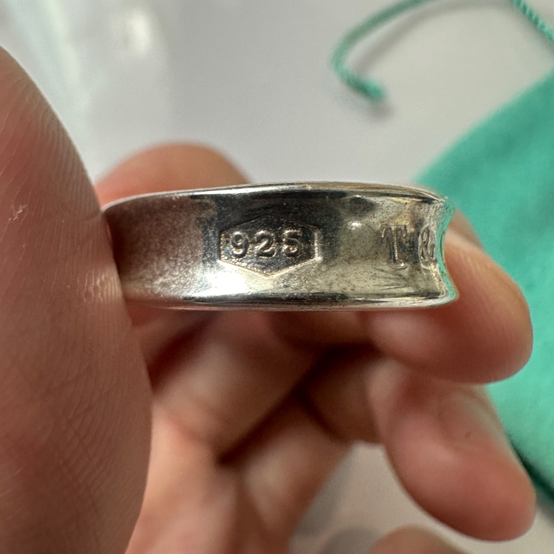 Tiffany & co. 經典 1837 純銀 寬版 戒指-4