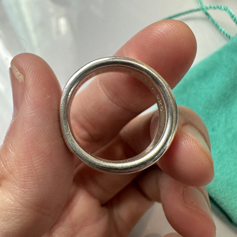 Tiffany & co. 經典 1837 純銀 寬版 戒指-6