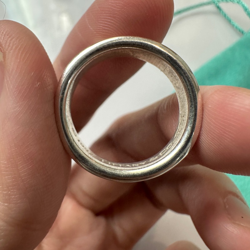 Tiffany & co. 經典 1837 純銀 寬版 戒指-7