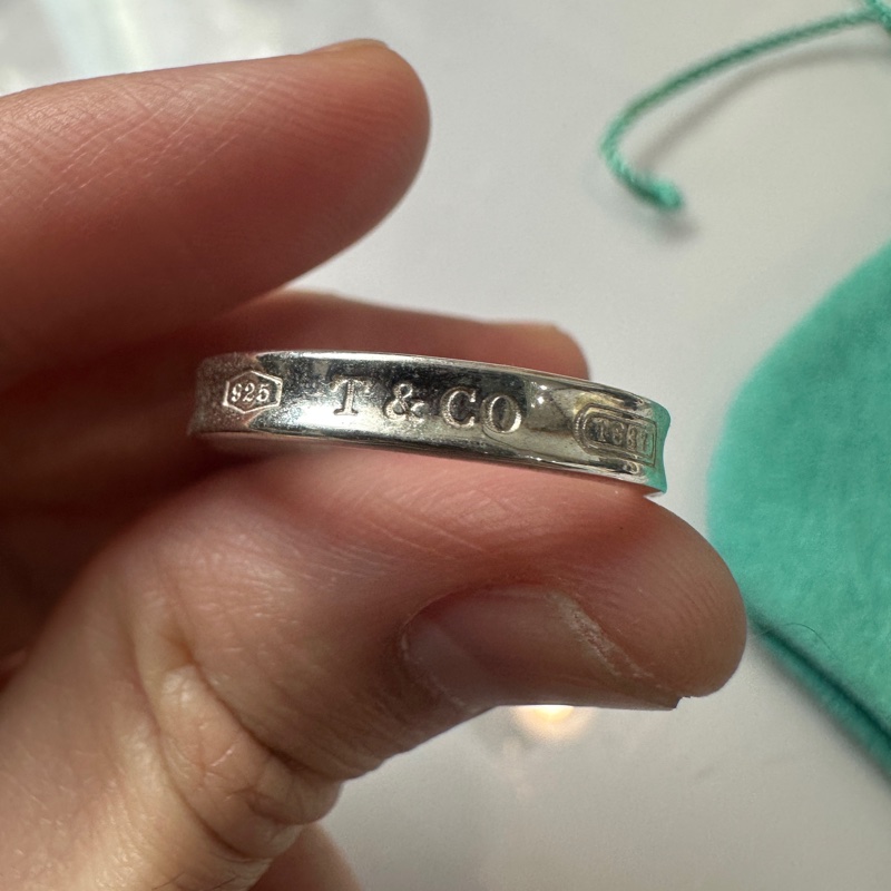 Tiffany & co. 1837 銀戒 純銀 系列 戒指 細戒-0