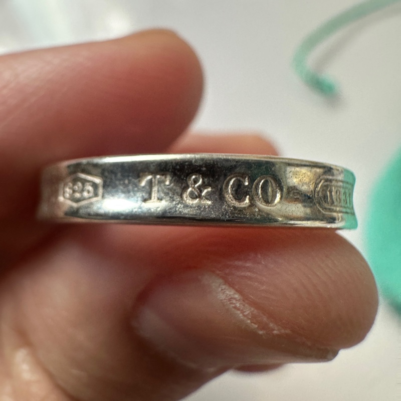 Tiffany & co. 1837 銀戒 純銀 系列 戒指 細戒-1