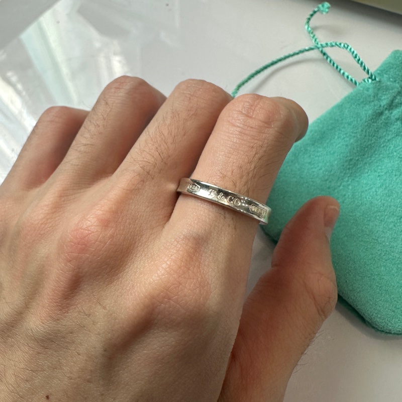 Tiffany & co. 1837 銀戒 純銀 系列 戒指 細戒-3