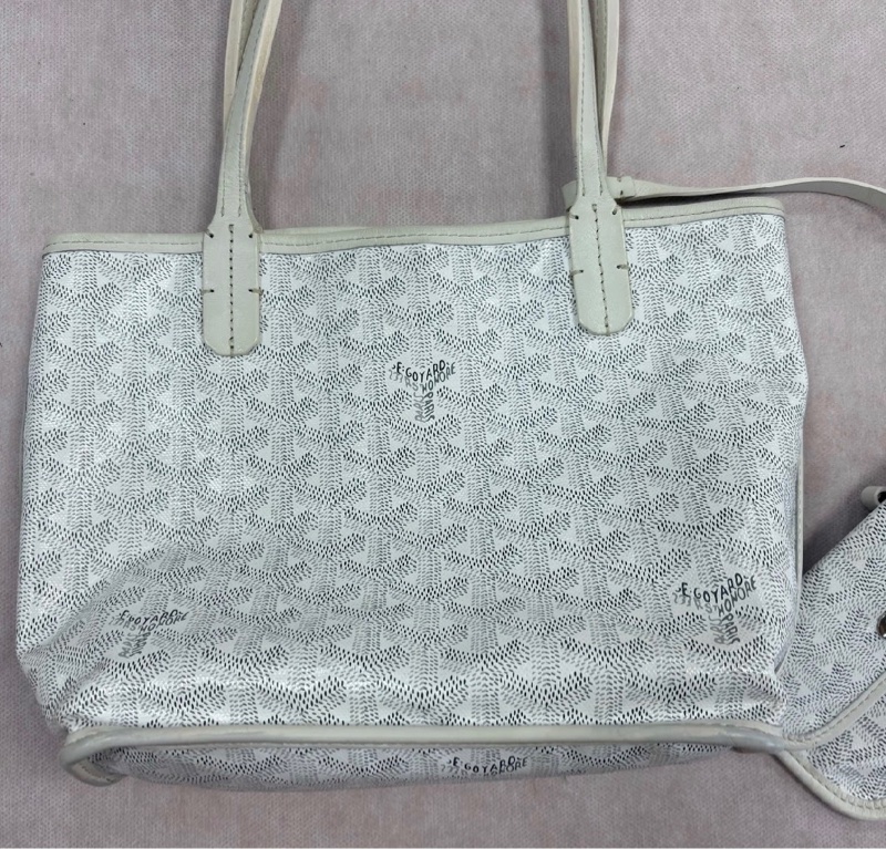 7新✨私物超甜賣🫶🏻白色Goyard Anjou🤍超夯款 雙面托特 超輕-10
