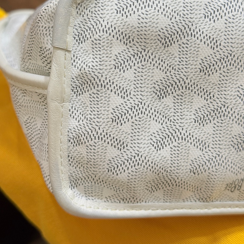 7新✨私物超甜賣🫶🏻白色Goyard Anjou🤍超夯款 雙面托特 超輕-34