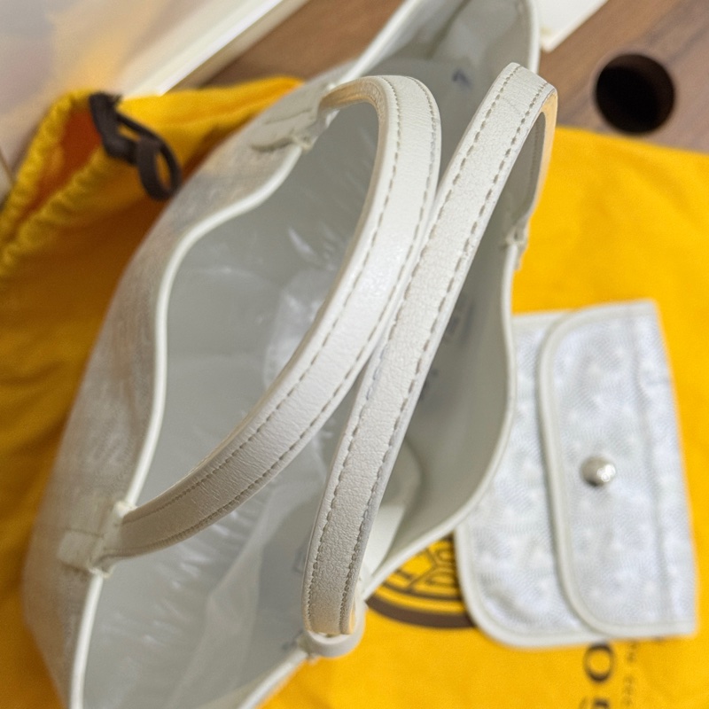 7新✨私物超甜賣🫶🏻白色Goyard Anjou🤍超夯款 雙面托特 超輕-39