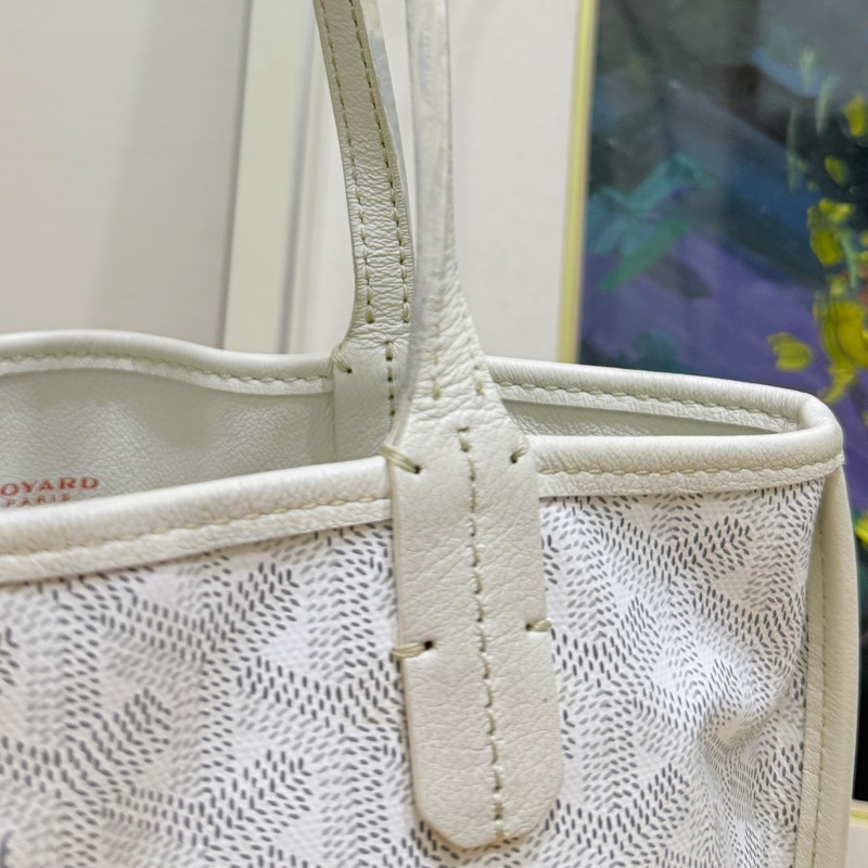 7新✨私物超甜賣🫶🏻白色Goyard Anjou🤍超夯款 雙面托特 超輕-41