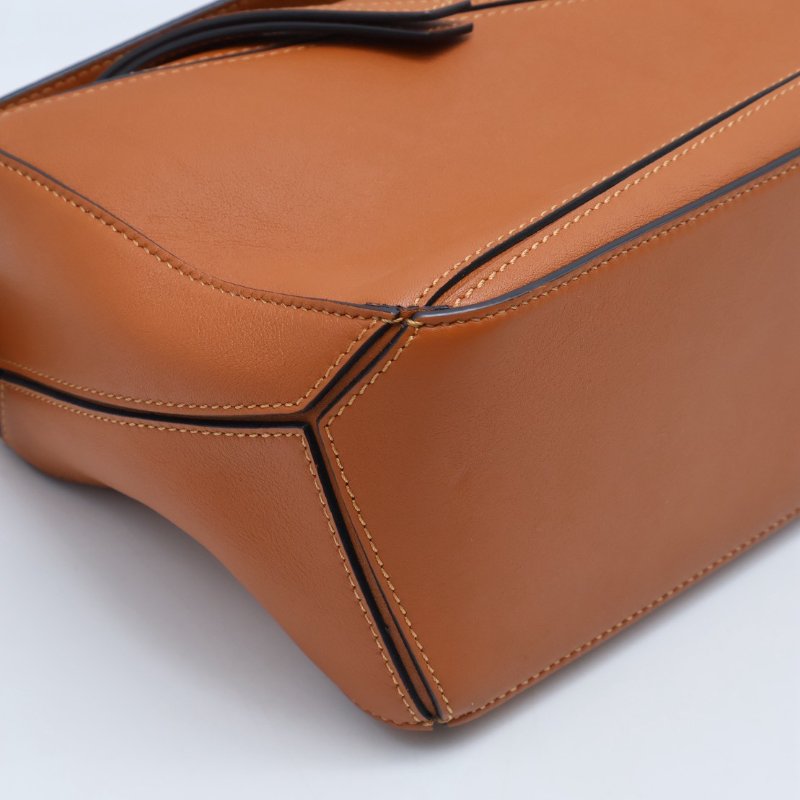 LOEWE Puzzle小牛皮手袋 - 小號棕色-20