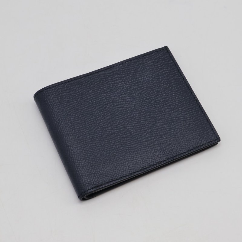 HERMES 絲巾雙折皮夾 - 黑 C-0