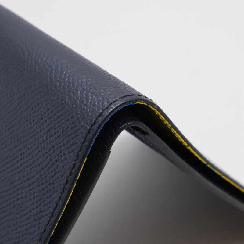 HERMES 絲巾雙折皮夾 - 黑 C-4