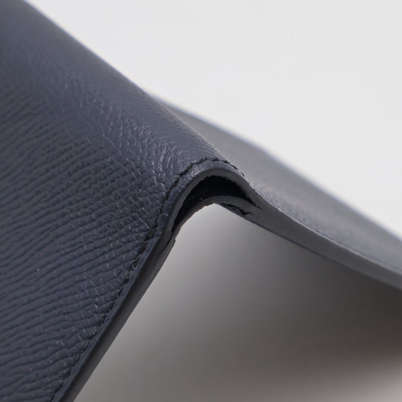 HERMES 絲巾雙折皮夾 - 黑 C-5